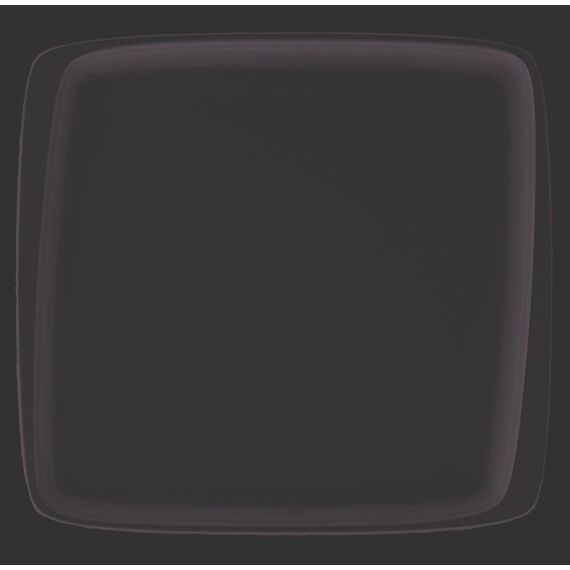 Тарелка прямоугольная без полей 220*200 мм, White, форма Мув, Bonna