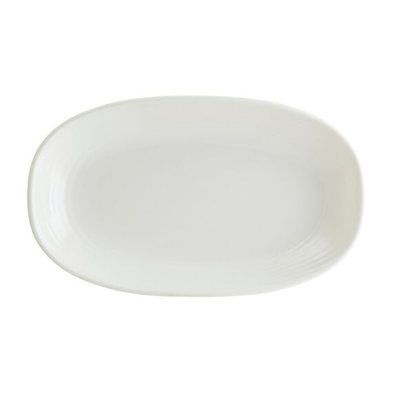 Блюдо овальное 290*170 мм, White Loop, узкая полоска, Bonna