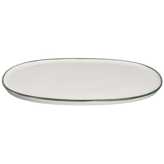 Блюдо овальное 340*230 мм, Linea, цвет зеленый, форма Хюгге, Bonna 