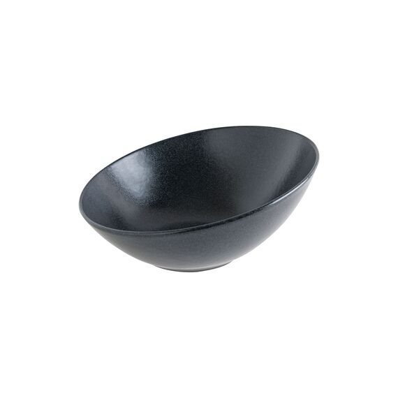 Салатник со скошенным краем d=220 мм, 850 мл, h=60/105 мм, цвет графит, форма Ванто, Bonna 