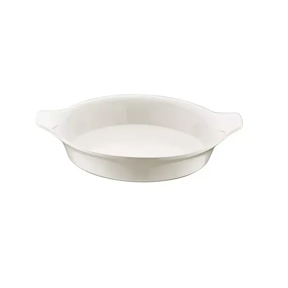 Блюдо для запекания и подачи с ушками 210*170 мм, 600 мл, White, форма Оптива, Bonna