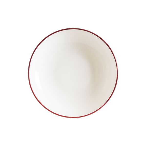 Тарелка глубокая d=230 мм, 1000 мл, Linea, цвет бургундский, форма Банкет, Bonna 