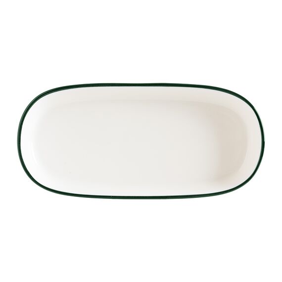 Блюдо овальное 240*140 мм, Linea, цвет зеленый, форма Гурмэ, Bonna 