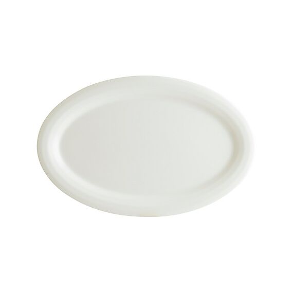 Блюдо овальное 320*205 мм, White Halo, широкая полоска, Bonna 