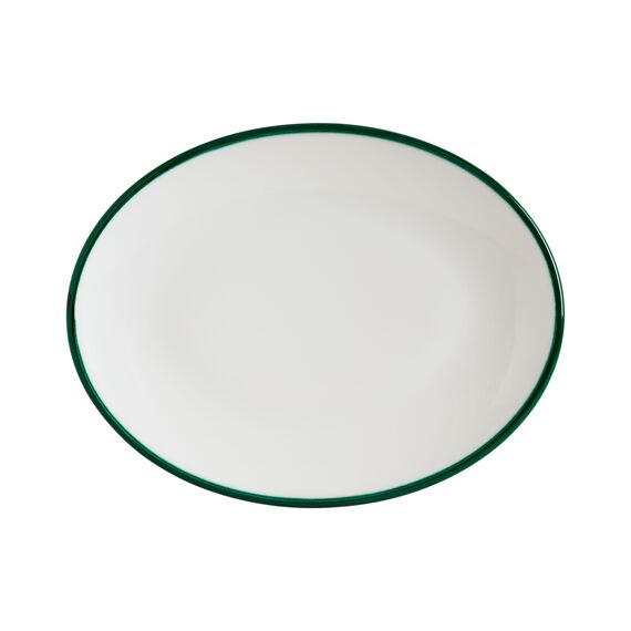 Блюдо овальное 310*240 мм, Linea, цвет зеленый, форма Мув, Bonna 